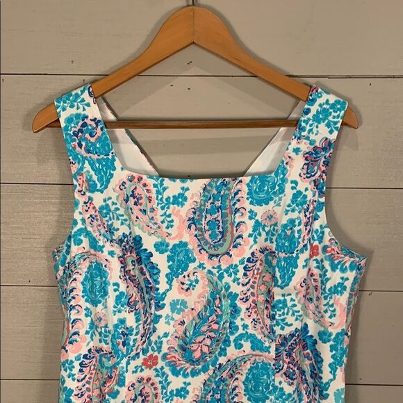 Talbots Colorful Paisley Sleeveless Dress NWT size 14 feminine - Picture 2 of 12